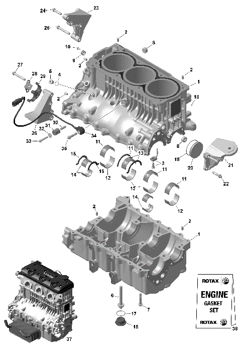 01- ROTAX - Crankcase