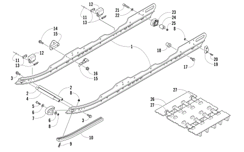 SLIDE RAILS AND TRACK ASSEMBLY