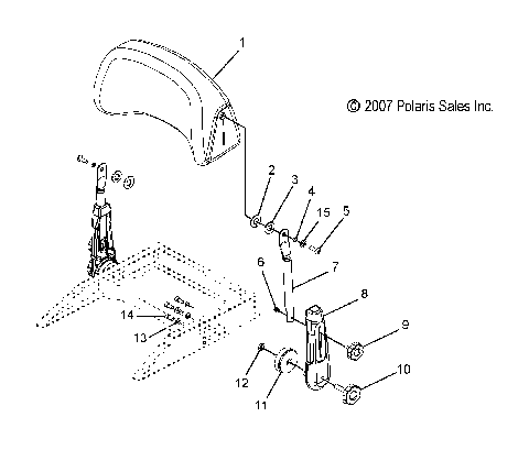 BODY, BACKREST ASM. - S08SU4BS/BE (49SNOWBACKREST08WIDE)