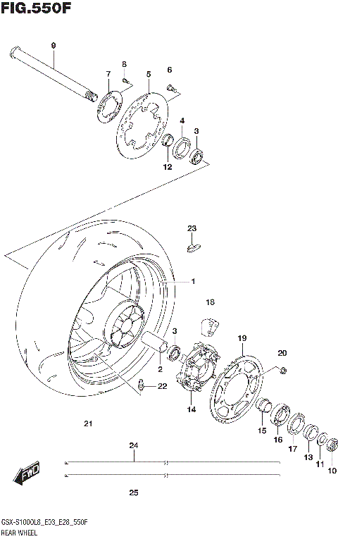 REAR WHEEL (GSX-S1000ZL8 E33)