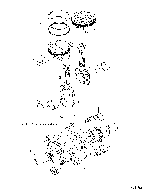 ENGINE, CRANKSHAFT and PISTON - Z18VBA87B2/E87BK/BU/LK/BR (701092)