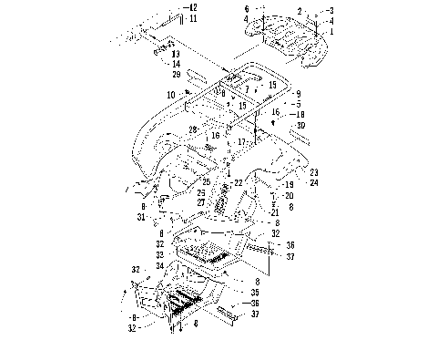 REAR RACK, BODY PANEL, AND FOOTWELL ASSEMBLIES [92669]