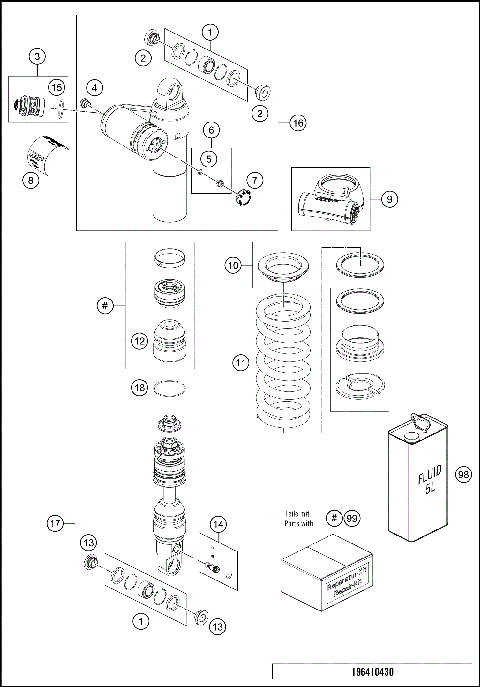 SHOCK ABSORBER DISASSEMBLED