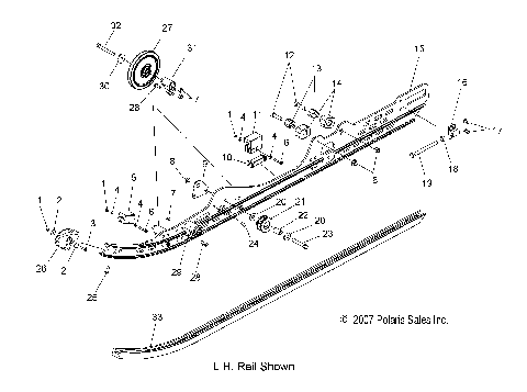 SUSPENSION, RAIL MOUNTING - S08PR6/PS6/PR7/PS7 (49SNOWSUSPRAIL08SB)