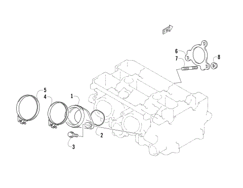 EXHAUST MANIFOLD GASKET/INTAKE FLANGE ASSEMBLY