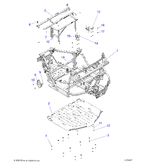 CHASSIS, MAIN FRAME AND SKID PLATES - R24E3GC4FD/SC4CD/SC4FD (C730367)