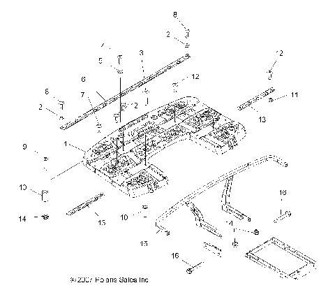 BODY, REAR RACK ASM. - A10MH50AJ/AX/AZ (49ATVRACKMTG08SP500)