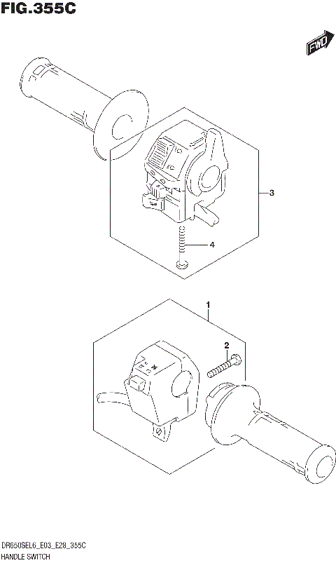 HANDLE SWITCH (DR650SEL6 E33)