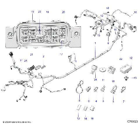 ELECTRICAL, WIRE HARNESSES, CHASSIS - G25GMK99 (C760023)