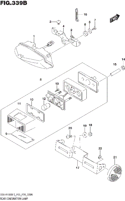 REAR COMBINATION LAMP (GSX-R1000L5 E28)