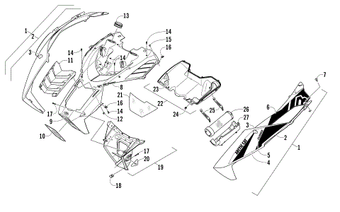 HOOD AND AIR INTAKE ASSEMBLY