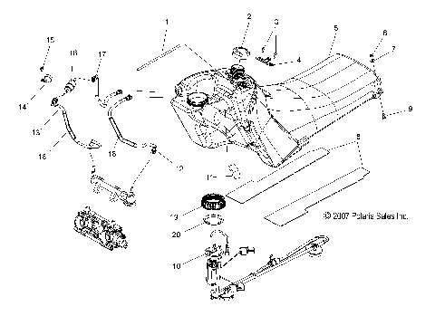 FUEL SYSTEM, FUEL TANK and FUEL LINES - S08PR7FS/FE (49SNOWFUEL08SBTRBO)