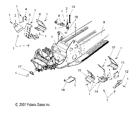CHASSIS, FRONT - S08PD6/PB6/PB7/PP6/PP7 ALL OPTIONS (49SNOWCHASSIS08IQCFI)