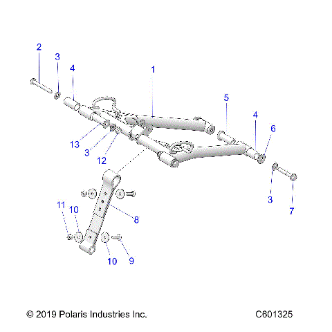 SUSPENSION, TORQUE ARM, FRONT - S21TDV8RS/8RE ALL OPTIONS (C601325)