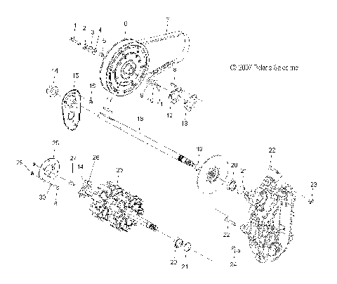 DRIVE TRAIN, JACKSHAFT and DRIVESHAFT - S09MX6FE (49SNOWDRIVETRAIN09600RR)