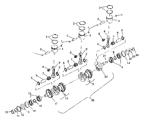 CRANKSHAFT & PISTON SLTX B964590 and Intl. SLTX I964590 (4935783578C002)