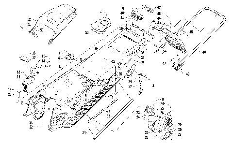 TUNNEL, REAR BUMPER, AND SNOWFLAP ASSEMBLY [98254]