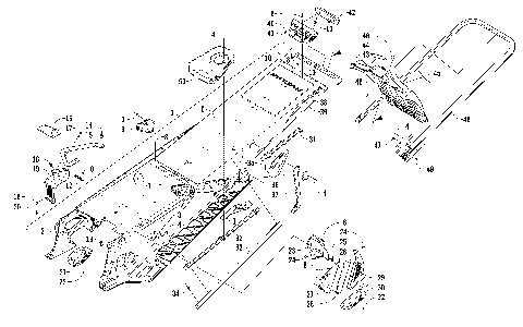 TUNNEL, REAR BUMPER, AND SNOWFLAP ASSEMBLY [96927]