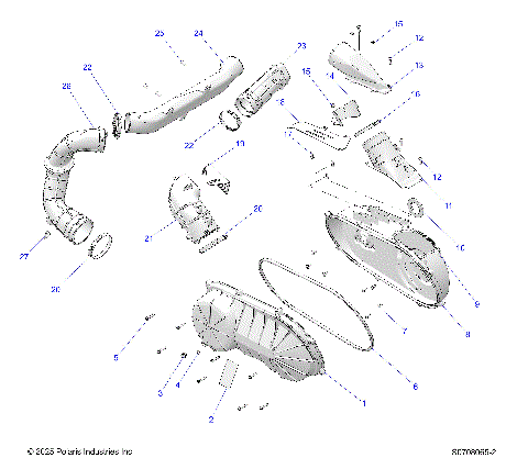 DRIVE TRAIN, CLUTCH COVER & DUCTING
