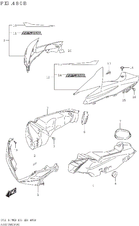 AIR INTAKE PIPE (GSX-R750Z)