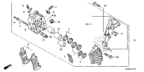 RIGHT FRONT BRAKE CALIPER(2)