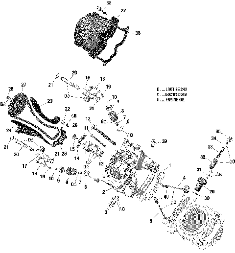01- ROTAX - Cylinder Head, Front