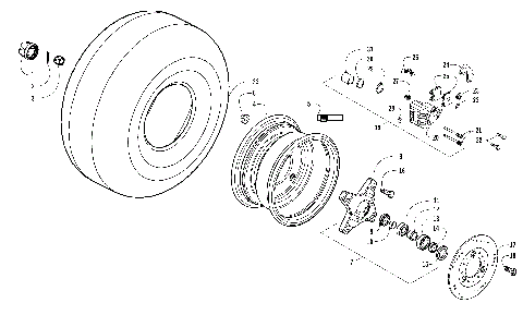 FRONT WHEELS AND BRAKE ASSEMBLY [301255]