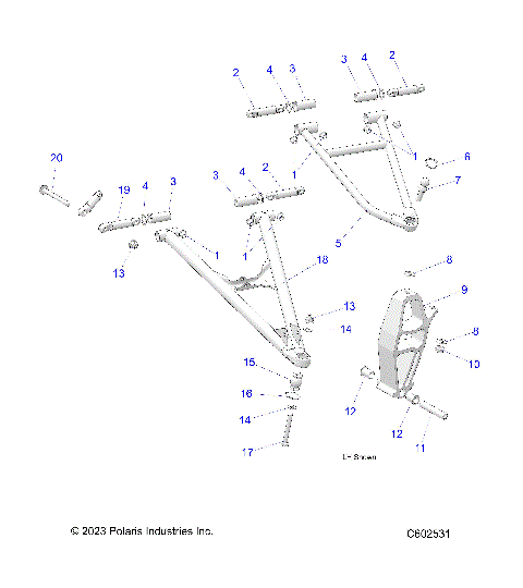 SUSPENSION, CONTROL ARMS and SPINDLE - S24TLB6RSL/REL (C601273)