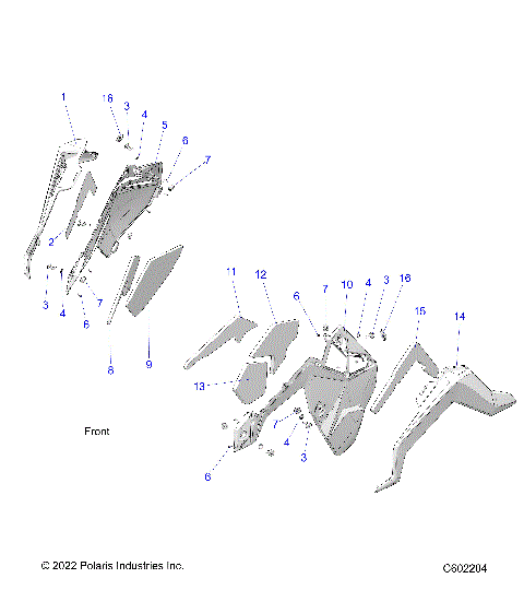 BODY, SIDE PANELS AND TRIM - S24TLT9FEL (C602204)