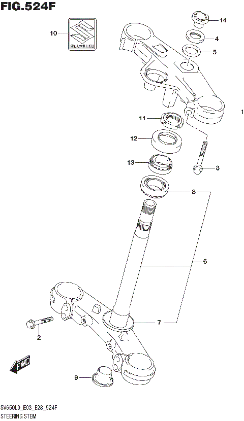 STEERING STEM (SV650XAL9 E33)