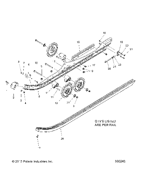 SUSPENSION, RAIL ASM. - S17DCL6PSA/PEL (600246)