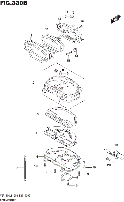 SPEEDOMETER (VZR1800BZL8 E03)