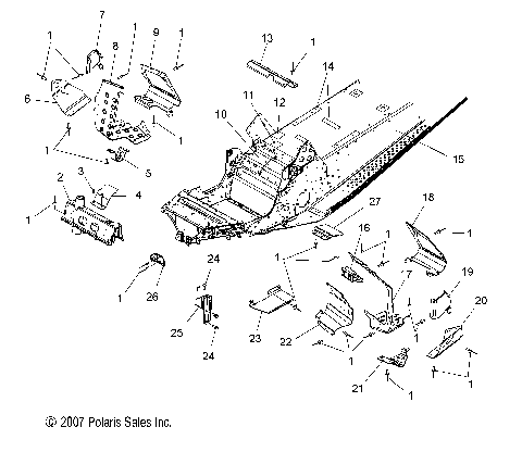 CHASSIS, FRONT - S08PT7ES/EE/FS/FE (49SNOWCHASSISFRT08FSTTRG)