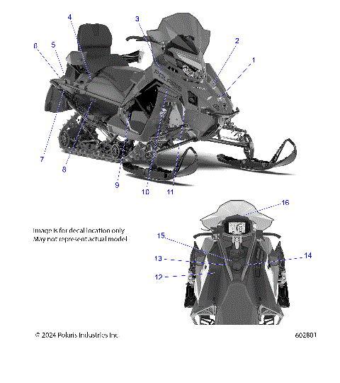 BODY, DECAL, BLACK SIDE PANEL W/GRAY ACCENT - S25TDE9FS/9FEL (602801)
