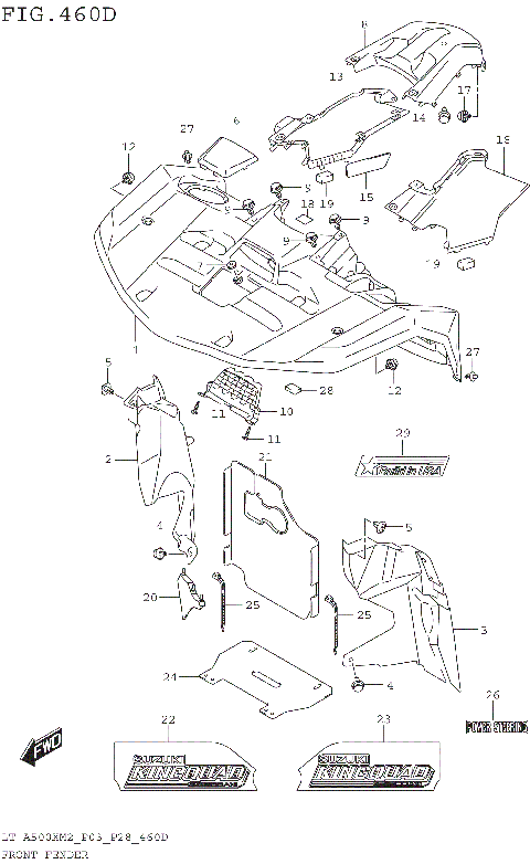 FRONT FENDER (LT-A500XPM2 P03)