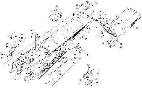 TUNNEL, REAR BUMPER, AND SNOWFLAP ASSEMBLY [106177]
