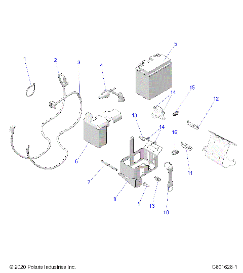 ELECTRICAL, BATTERY/BOX and CABLES - S23TKV8RS E.S. OPTION (C601626)