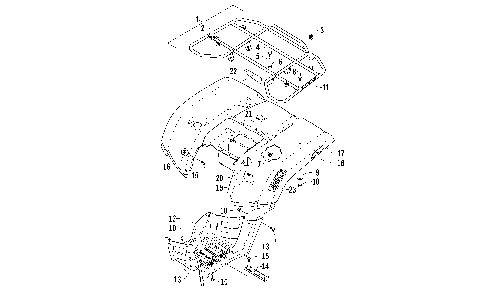 REAR RACK, BODY PANEL, AND FOOTWELL ASSEMBLIES [93150]