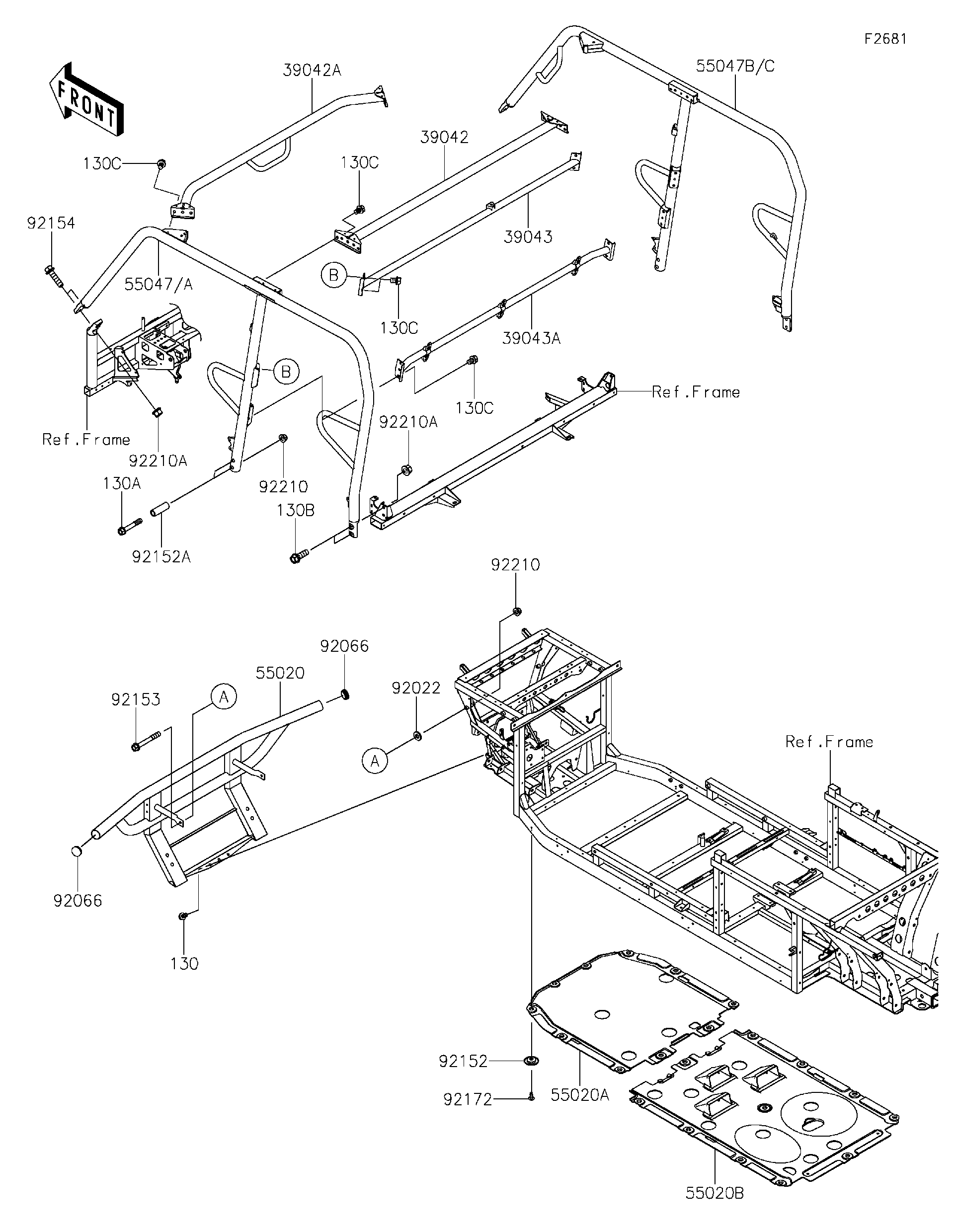 2020 Kawasaki Utility Vehicles Parts-Finder Diagrams | Rocky