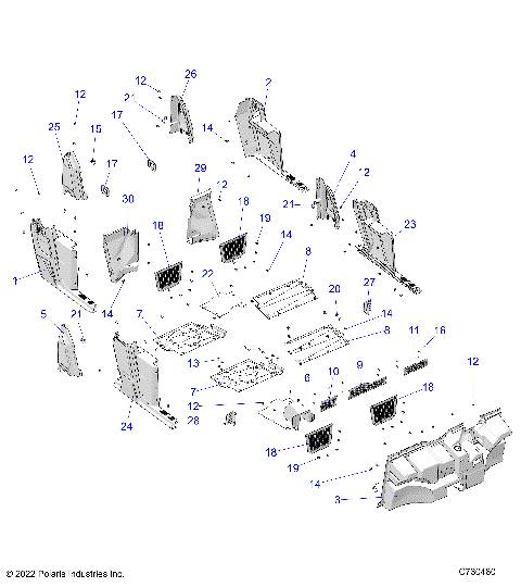 BODY, FLOOR and ROCKERS - R23M4A57B1/EB4/B9 (C730460)