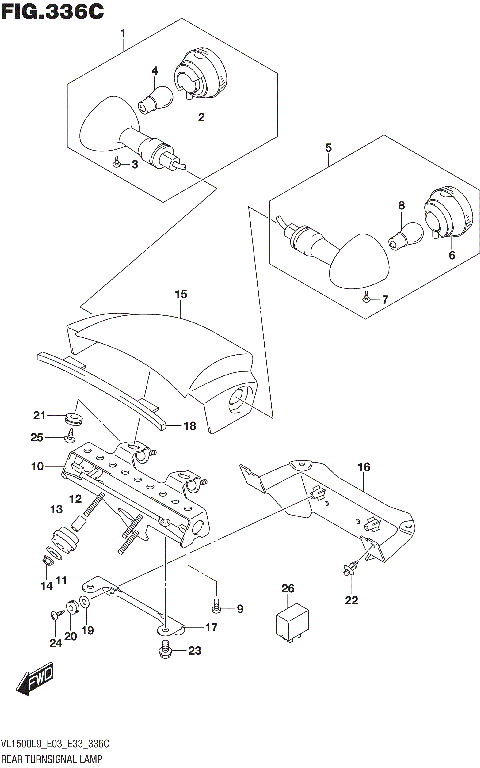 REAR TURNSIGNAL LAMP (VL1500TL9 E03)