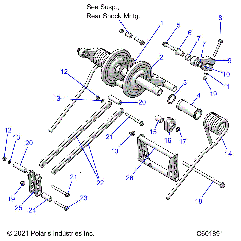 SUSPENSION, TORQUE ARM, REAR - S24TDL6KSA (C601891)