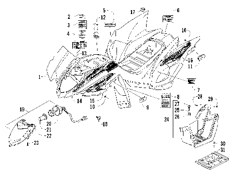 BODY PANEL AND HEADLIGHT ASSEMBLY [98370]