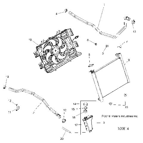 ENGINE, COOLING SYSTEM - A18SXE95FR (100814)