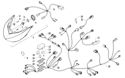 HEADLIGHT AND WIRING ASSEMBLIES
