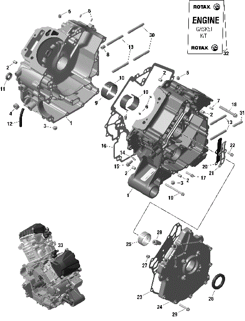 01- ROTAX - Crankcase