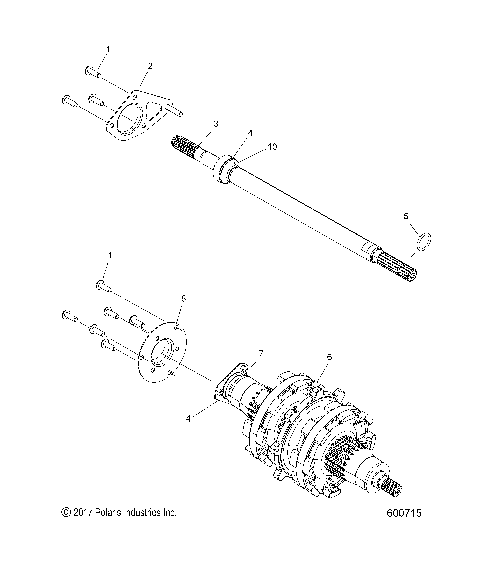 DRIVE TRAIN, JACKSHAFT and DRIVESHAFT - S19ELS8PS/PEB ALL OPTIONS (600715)