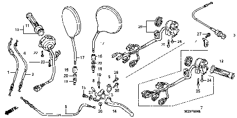 HANDLE LEVER@SWITCH@CABLE