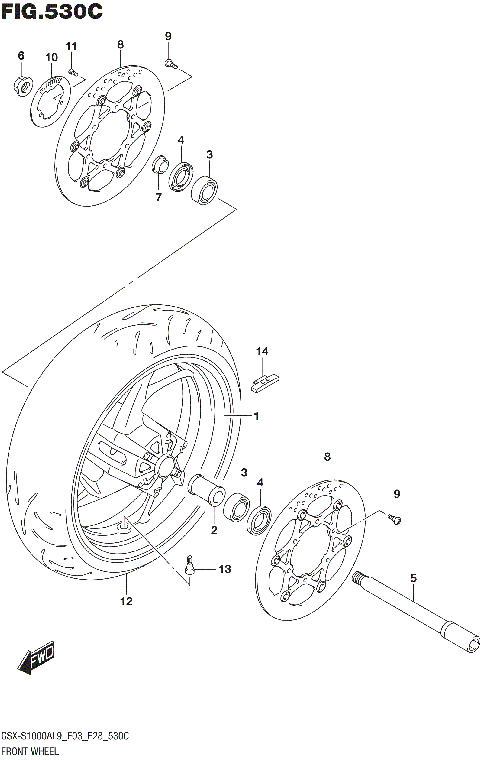 FRONT WHEEL (GSX-S1000AL9 E33)
