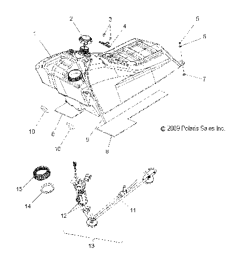 FUEL SYSTEM, FUEL TANK ASM. - S12PB6HSA/HSL/HEA (49SNOWFUEL10600IQ)